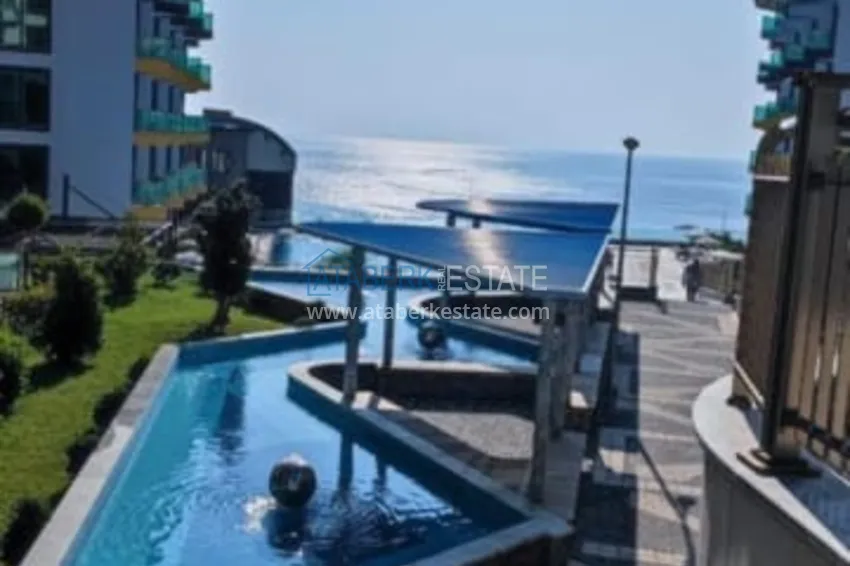 Apartament 1+1 z meblami i widokiem na morze w kompleksie przy plaży — Alanya, dzielnica Kargicak 6 