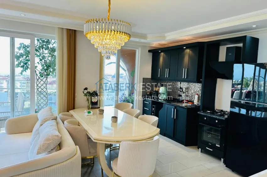 Kupuj  Nieruchomość na zezwolenie na pobyt! Umeblowany duplex z panoramicznym widokiem na morze w malowniczej okolicy Sugozu, Alanya 9 
