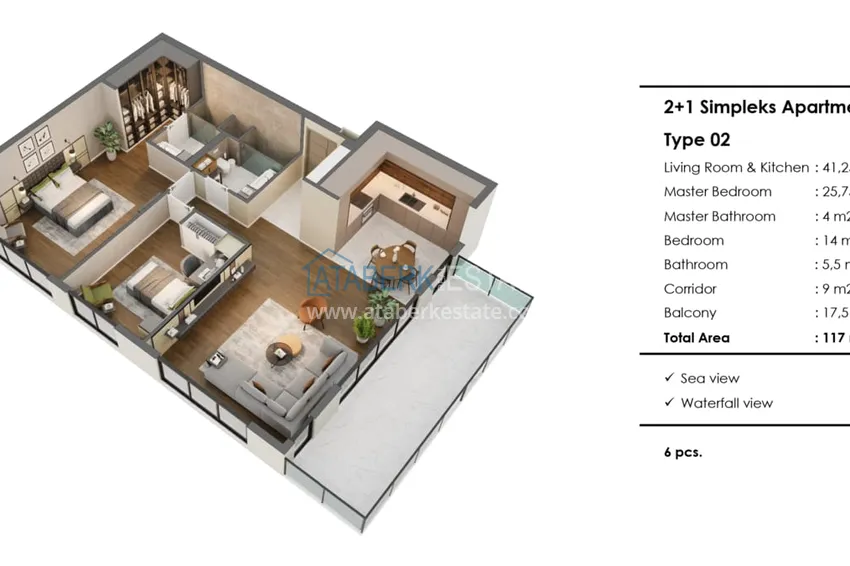 Kupuj taniej Elitarny kompleks mieszkaniowy w Antalyi, dzielnica Lara. Apartamenty premium znanej na całym świecie sieci hoteli 3 