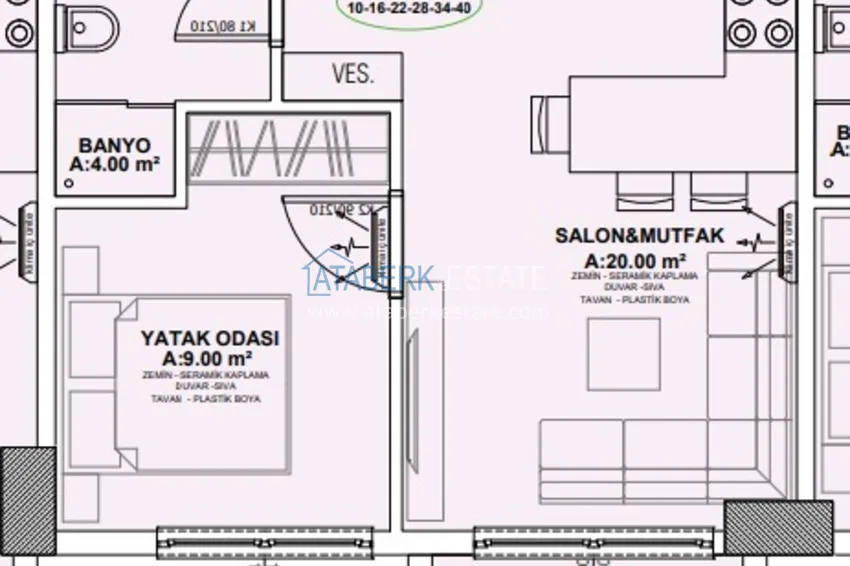 Kupuj taniej Mieszkania od inwestora, w kompleksie na końcowym etapie budowy, dzielnica Payallar — Alanya  1 