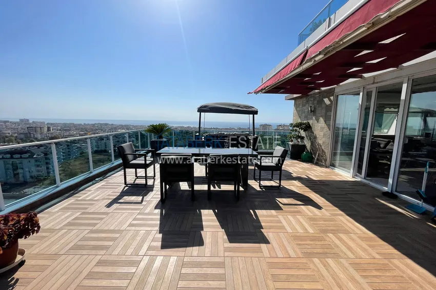 Kupuj  Luksusowy duplex z meblami, basenem i panoramicznym widokiem w Cikcilli, Alanya 10 