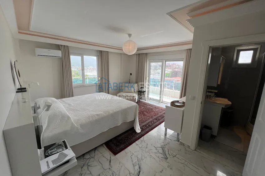 Kupuj  Apartament liniowy 3+1 z meblami, widokiem na morze i góry na plaży - Tosmur, Alanya 11 