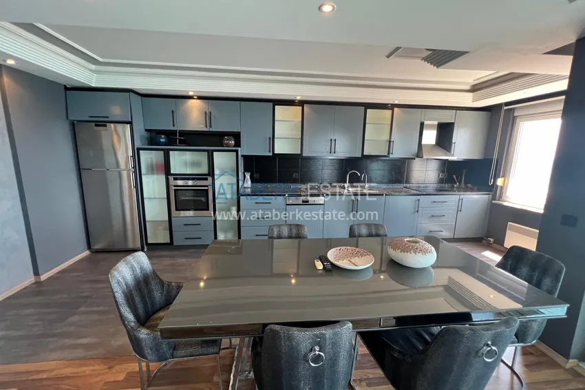 Kupuj  Umeblowany apartament 3+1 z otwartym widokiem na morze, odpowiedni do pozwolenia na pobyt i obywatelstwo - Tosmur, Alanya 13 