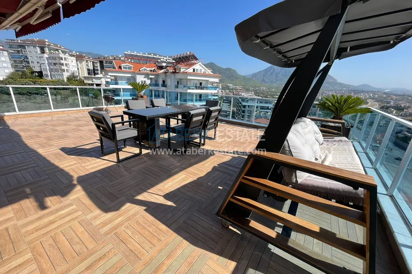 Kupuj  Luksusowy duplex z meblami, basenem i panoramicznym widokiem w Cikcilli, Alanya 13 