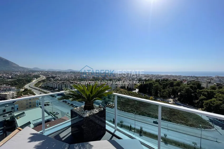 Kupuj  Luksusowy duplex z meblami, basenem i panoramicznym widokiem w Cikcilli, Alanya 14 