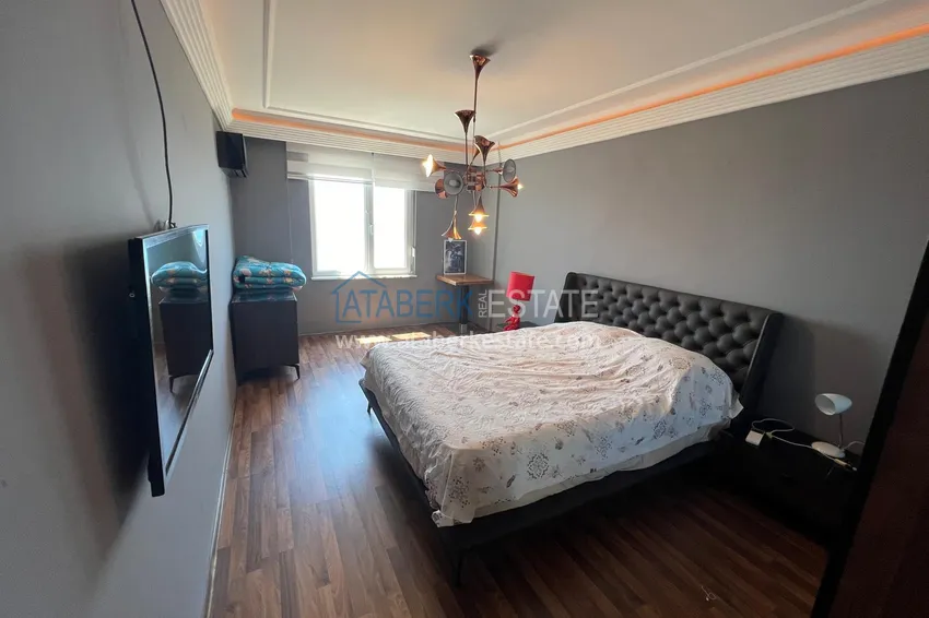 Kupuj  Umeblowany apartament 3+1 z otwartym widokiem na morze, odpowiedni do pozwolenia na pobyt i obywatelstwo - Tosmur, Alanya 15 