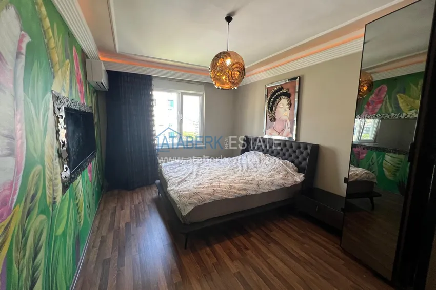 Kupuj  Umeblowany apartament 3+1 z otwartym widokiem na morze, odpowiedni do pozwolenia na pobyt i obywatelstwo - Tosmur, Alanya 16 