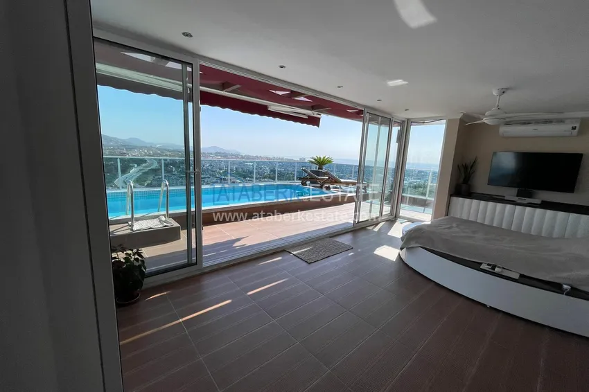 Kupuj  Luksusowy duplex z meblami, basenem i panoramicznym widokiem w Cikcilli, Alanya 22 