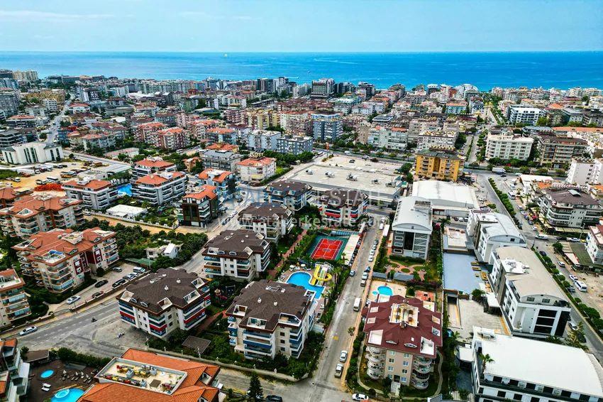 Umeblowane mieszkanie z dwiema sypialniami w nowoczesnym kompleksie, dzielnica Oba, Alanya 1 
