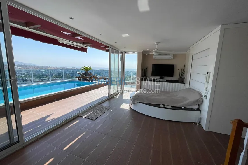 Kupuj  Luksusowy duplex z meblami, basenem i panoramicznym widokiem w Cikcilli, Alanya 25 