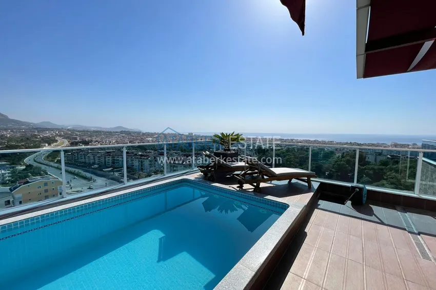 Kupuj  Luksusowy duplex z meblami, basenem i panoramicznym widokiem w Cikcilli, Alanya 27 