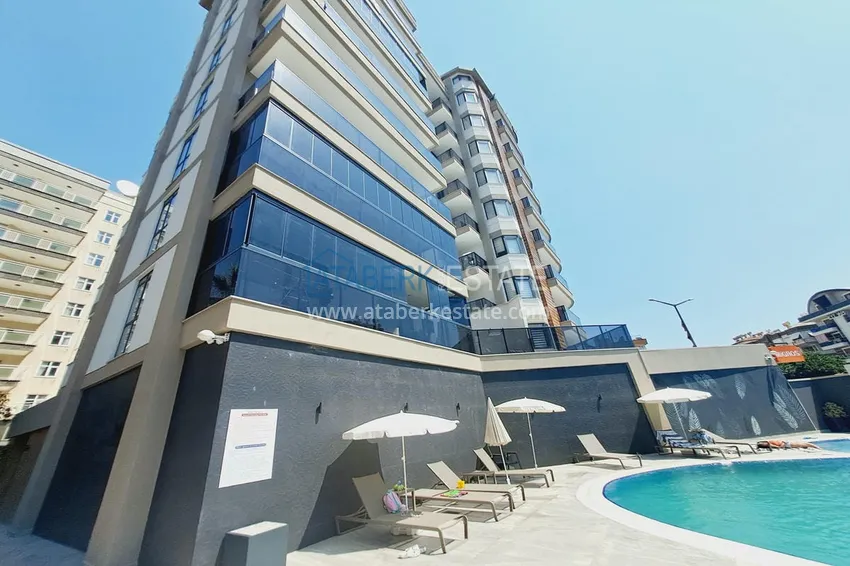 Apartament z dwiema sypialniami z nowymi meblami z widokiem na morze i góry - centrum Alanyi, plaża Kleopatra  3 