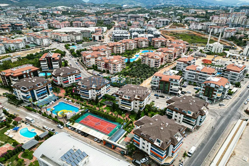 Umeblowane mieszkanie z dwiema sypialniami w nowoczesnym kompleksie, dzielnica Oba, Alanya 3 
