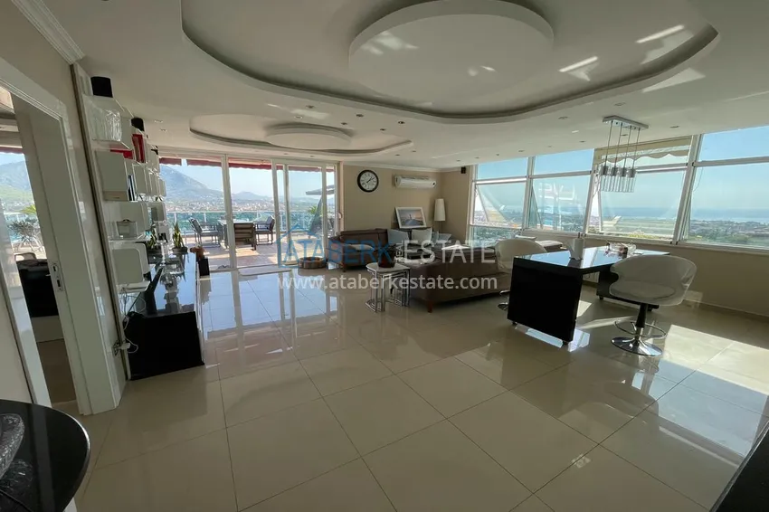 Kupuj  Luksusowy duplex z meblami, basenem i panoramicznym widokiem w Cikcilli, Alanya 4 