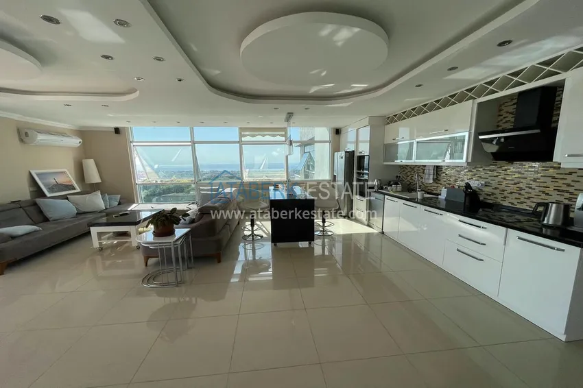 Kupuj  Luksusowy duplex z meblami, basenem i panoramicznym widokiem w Cikcilli, Alanya 5 