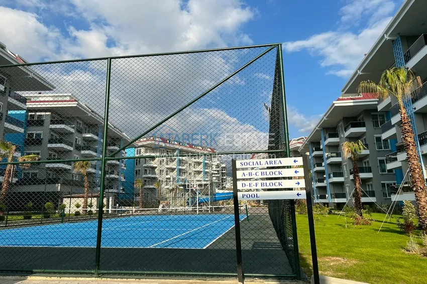 Gotowe mieszkanie 1+1 w młodym kompleksie — Alanya, dzielnica Kestel 7 