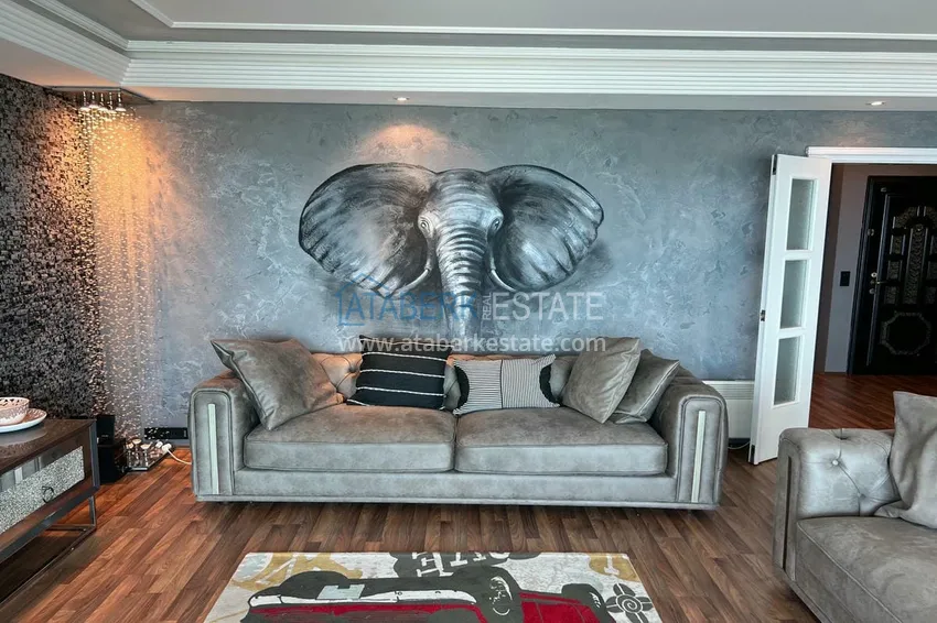 Kupuj  Umeblowany apartament 3+1 z otwartym widokiem na morze, odpowiedni do pozwolenia na pobyt i obywatelstwo - Tosmur, Alanya 10 