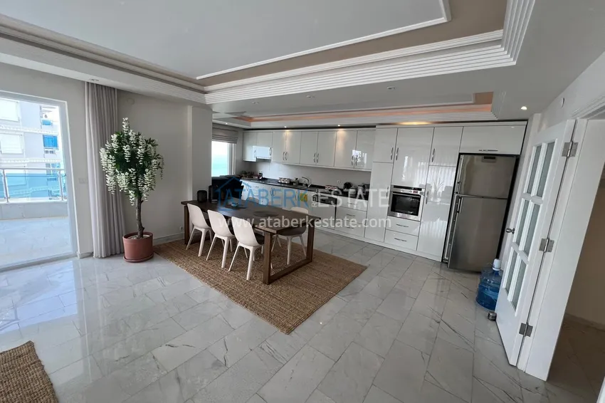 Kupuj  Apartament liniowy 3+1 z meblami, widokiem na morze i góry na plaży - Tosmur, Alanya 9 