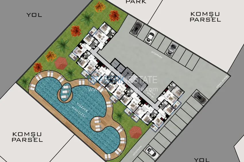 Kupuj taniej Apartamenty w dzielnicy Avsallar od właściciela na raty  2 