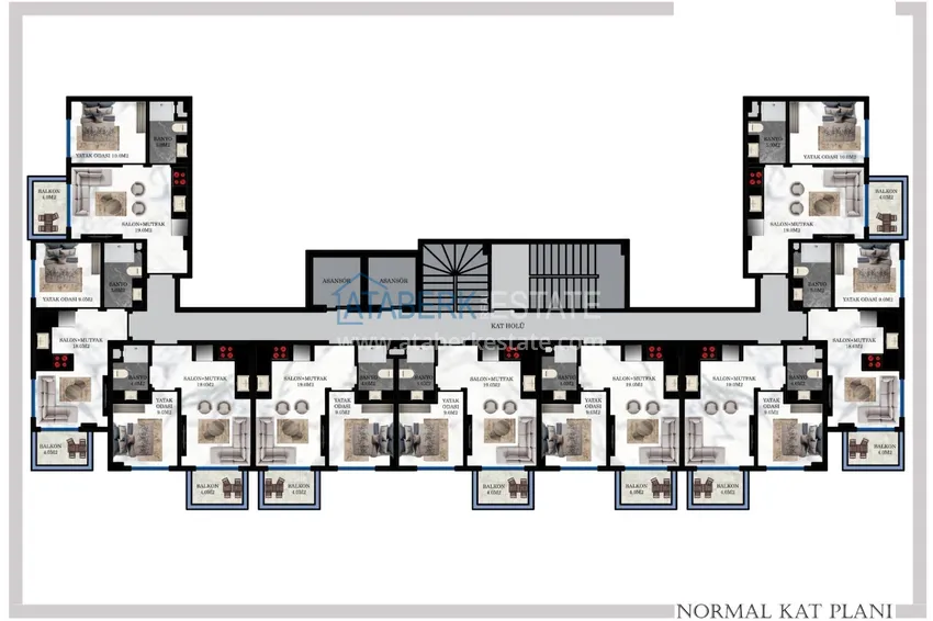 Kupuj taniej Apartamenty w dzielnicy Avsallar od właściciela na raty  1 
