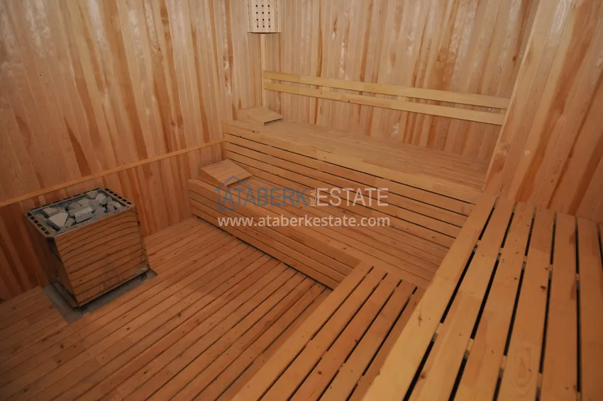 Apartament dwupoziomowy z meblami, oddzielną kuchnią i widokiem na góry — dzielnica Kestel, Alanya 9 