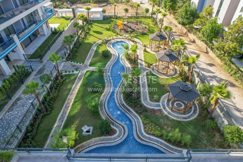 Dwupoziomowy penthouse z widokiem na morze i góry w nowym kompleksie — Alanya, dzielnica Kargicak 9 