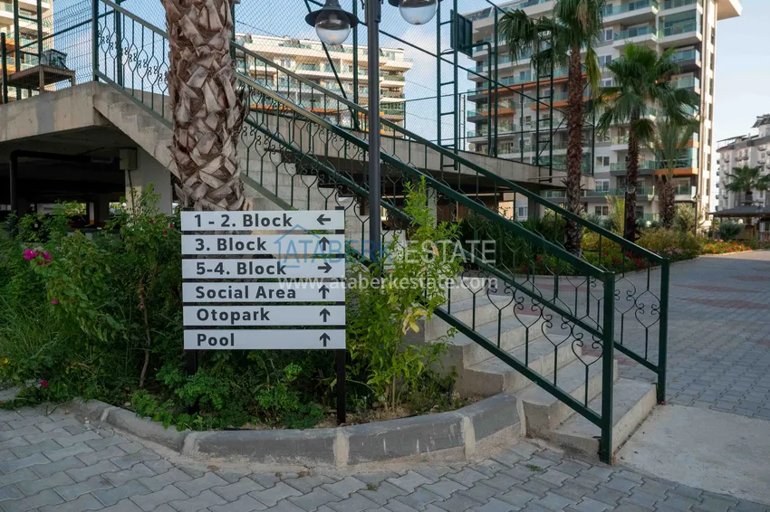Umeblowane mieszkanie z jedną sypialnią w rezydencji z infrastrukturą hotelową — Alanya, dzielnica Avsallar 17 