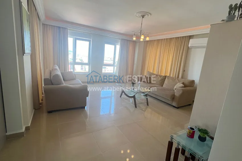 Kupuj  Trzypokojowy apartament z widokiem na morze, odpowiedni na zezwolenie na pobyt - dzielnica Cikcilli, Alanya 1 