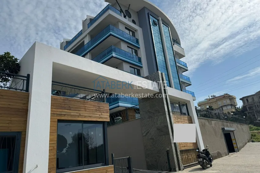 Dwupoziomowy penthouse z widokiem na morze i góry w nowym kompleksie — Alanya, dzielnica Kargicak 4 