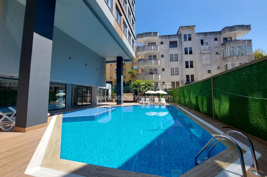 Jednopokojowe mieszkanie 75 m2 w centrum Alanyi w nowym kompleksie mieszkalnym  6 