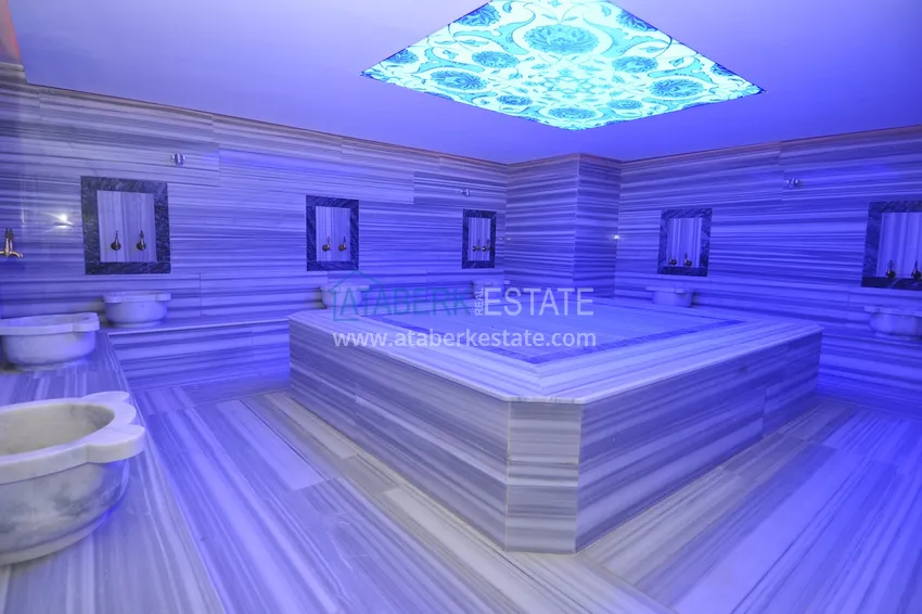 Apartament dwupoziomowy z meblami, oddzielną kuchnią i widokiem na góry — dzielnica Kestel, Alanya 6 