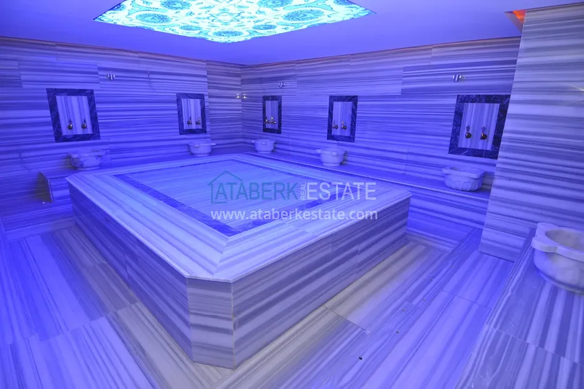 Apartament dwupoziomowy z meblami, oddzielną kuchnią i widokiem na góry — dzielnica Kestel, Alanya 7 