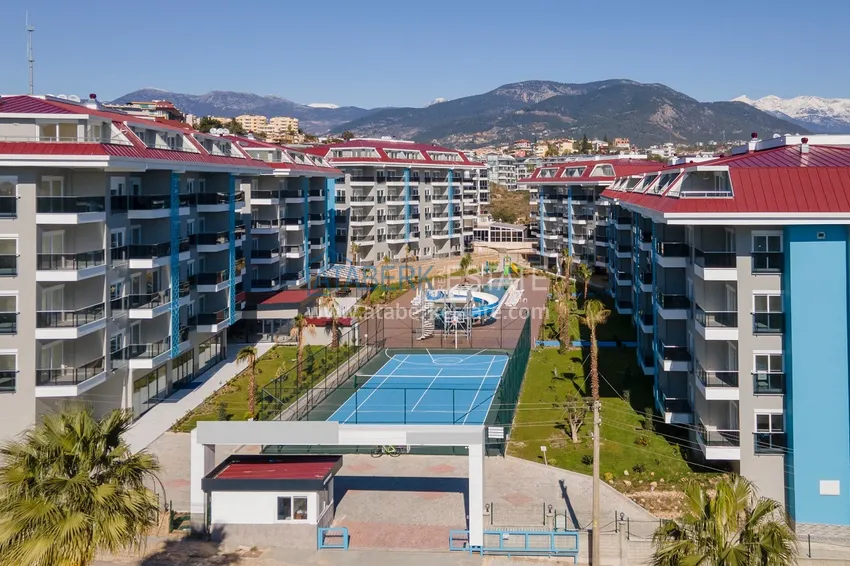 Odwrotny duplex z widokiem na morze w Alanyi, dzielnica Kestel  2 