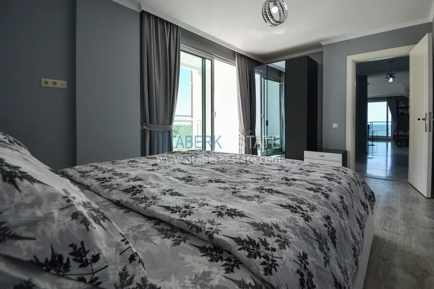 Kupuj  Umeblowany apartament z dwiema sypialniami i widokiem na morze w Kargicak, Alanya 10 