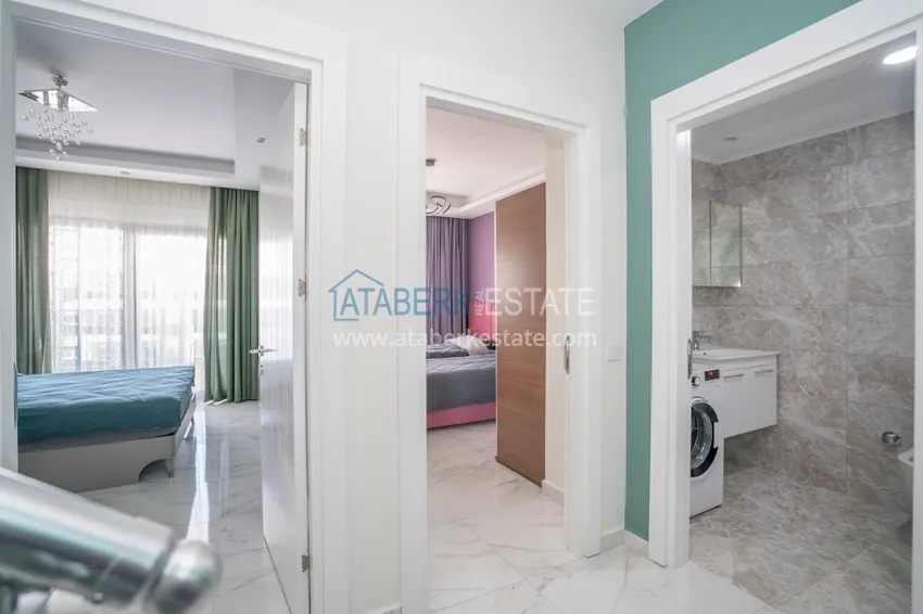 Kupuj  Odwrotny duplex z widokiem na morze w Alanyi, dzielnica Kestel  17 