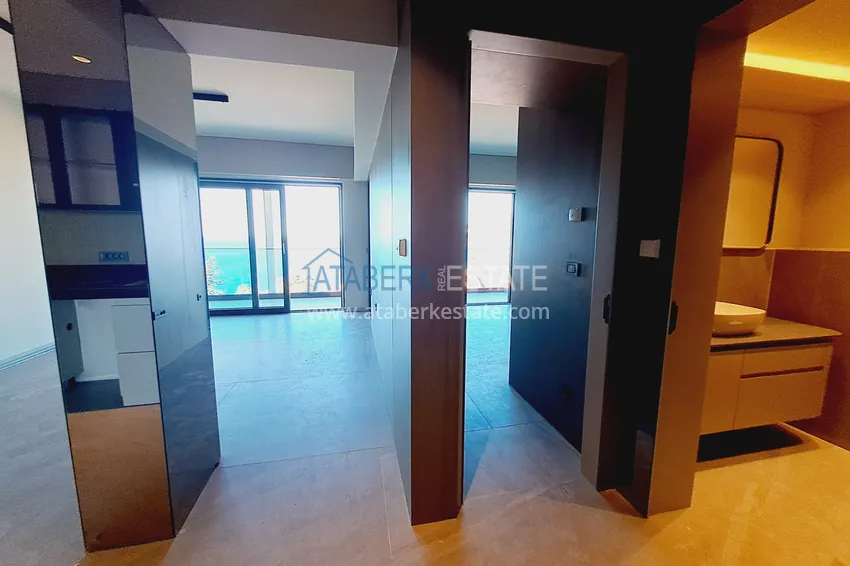 Kupuj  1+1 apartamenty od właściciela z widokiem na morze w nowym nowoczesnym kompleksie mieszkalnym w centrum Alanyi 13 