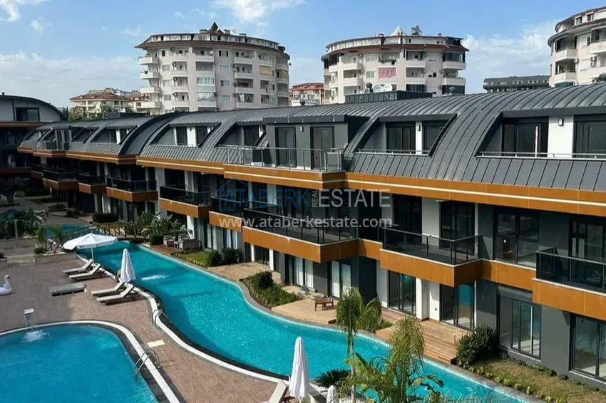 W pełni wykończony apartament z dostępem do basenu w Avsallar, Alanya 2 