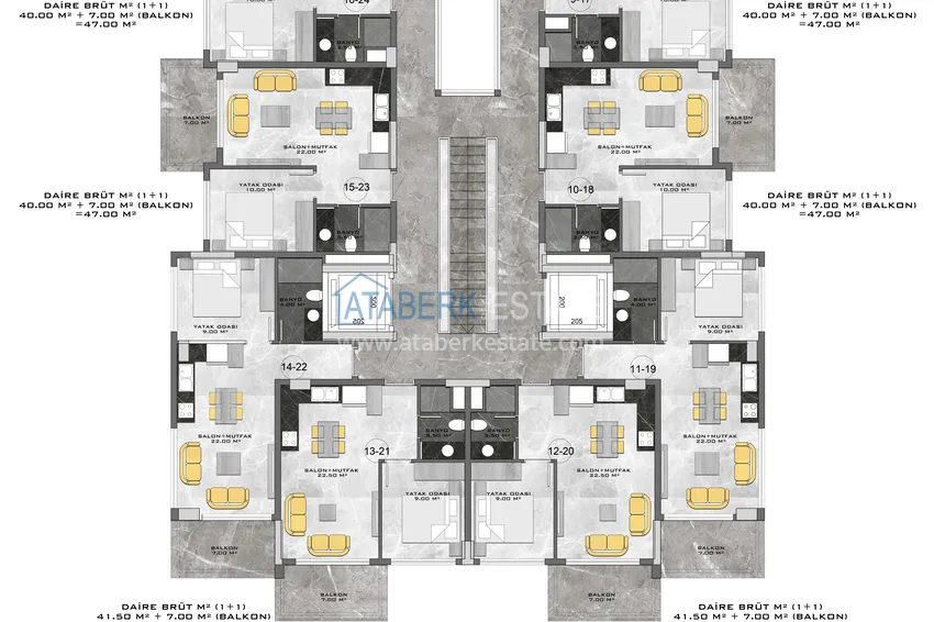Kupuj taniej Nowy projekt kompleksu mieszkaniowego premium przy plaży w Kestel 2 