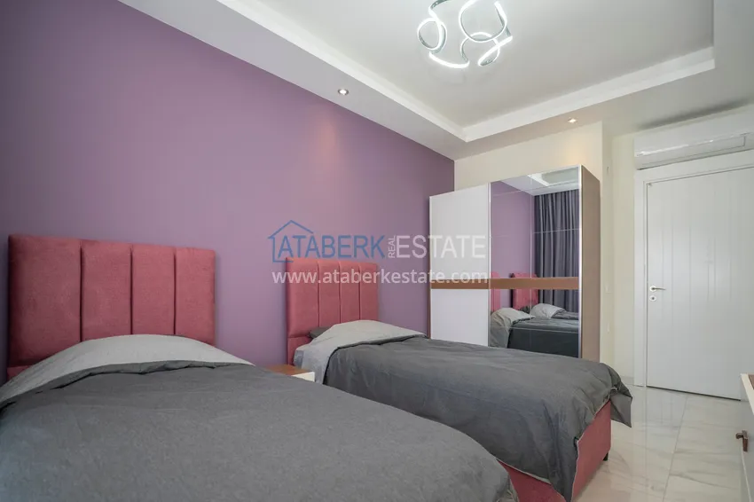 Kupuj  Odwrotny duplex z widokiem na morze w Alanyi, dzielnica Kestel  21 