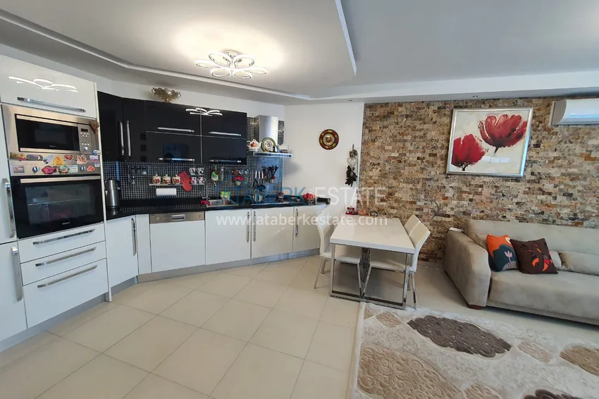 Kupuj  Apartament z jedną sypialnią z przeszklonym balkonem i widokiem na morze, pierwsza linia brzegowa - dzielnica Kestel, Alanya 2 