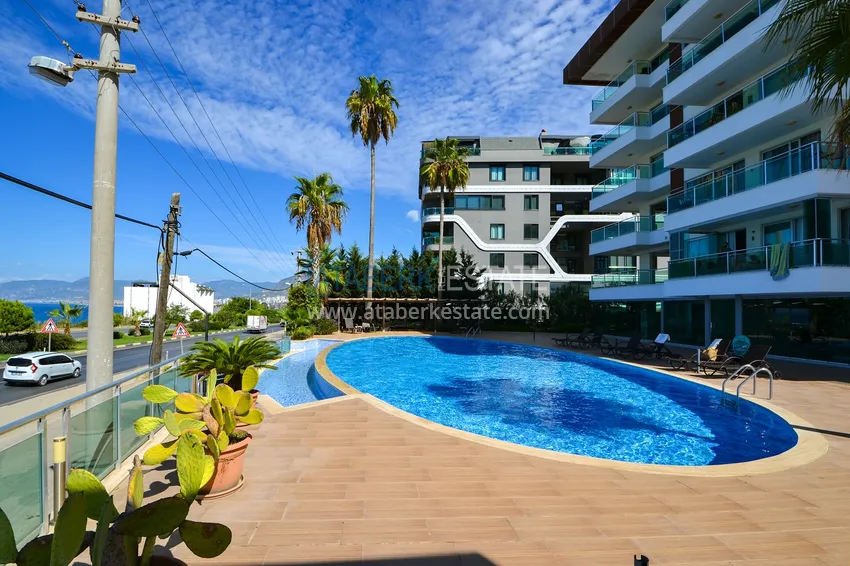 Umeblowany apartament z dwiema sypialniami i widokiem na morze w Kargicak, Alanya 3 