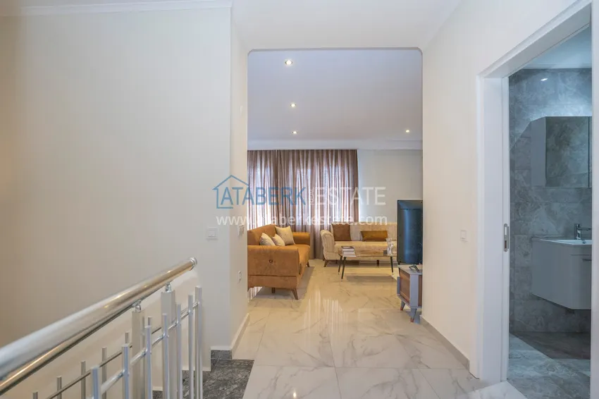 Kupuj  Odwrotny duplex z widokiem na morze w Alanyi, dzielnica Kestel  3 