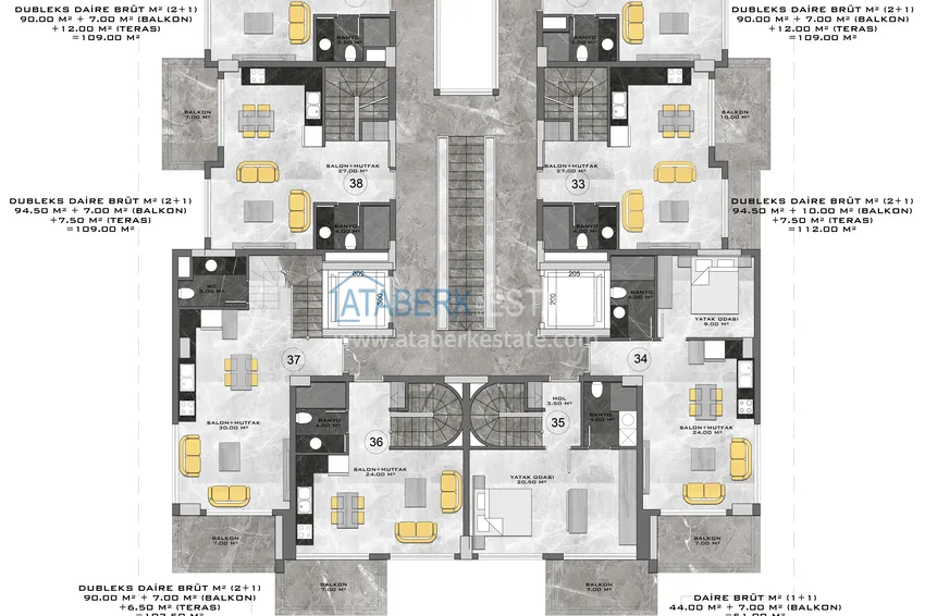 Kupuj taniej Nowy projekt kompleksu mieszkaniowego premium przy plaży w Kestel 4 