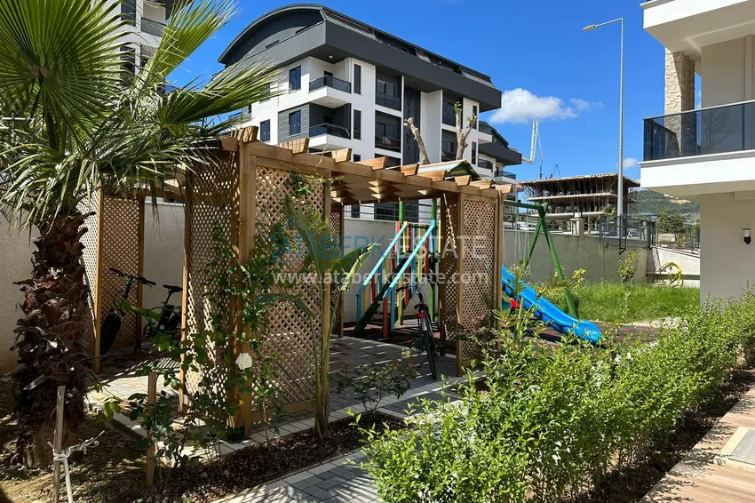 Apartament z jedną sypialnią z widokiem na góry w Alanyi, dzielnica Oba 6 