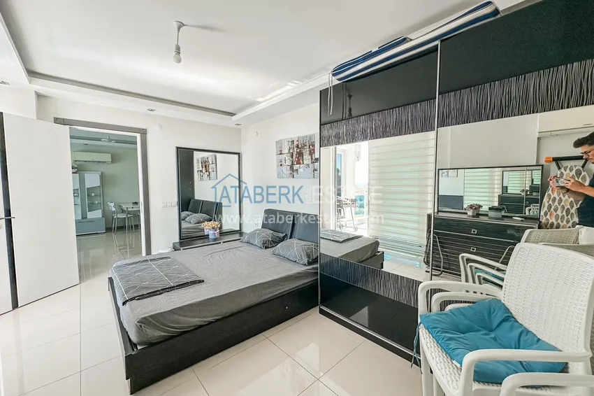 Kupuj Apartament 1+1 z meblami i widokiem na morze, dzielnica Kestel - Alanya 7