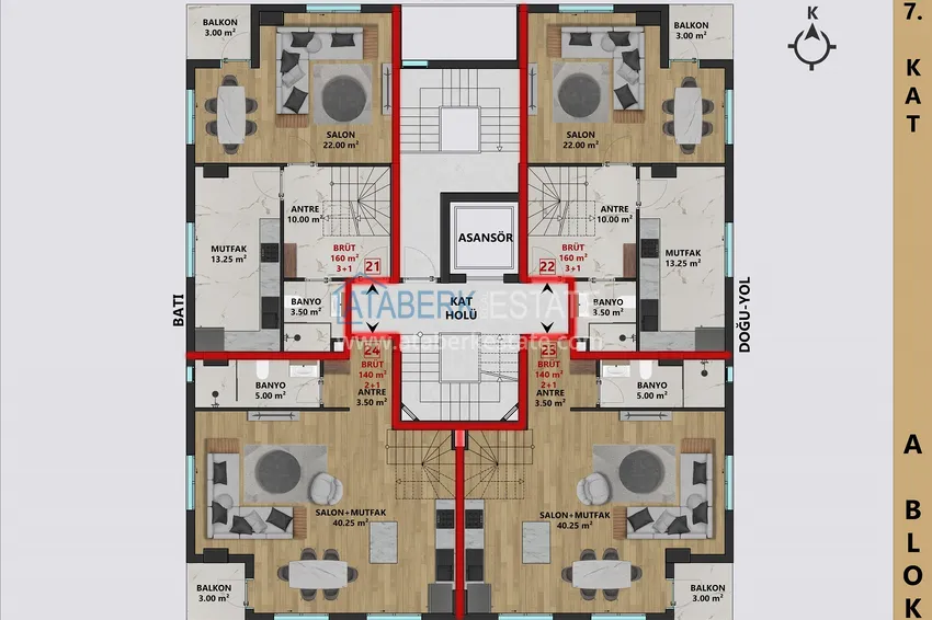 Kupuj taniej Apartamenty w Antalya — Centrum, w kompleksie w budowie 7 