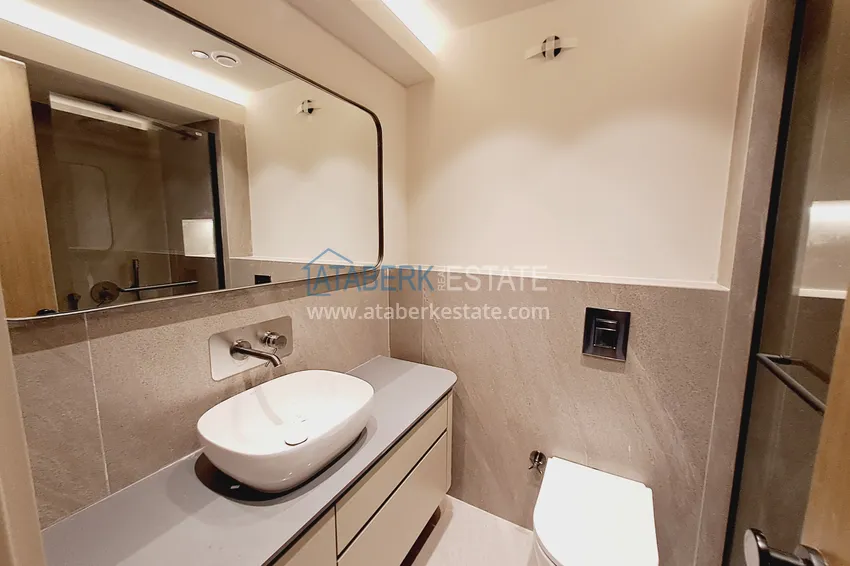 Kupuj  1+1 apartamenty od właściciela z widokiem na morze w nowym nowoczesnym kompleksie mieszkalnym w centrum Alanyi 8 