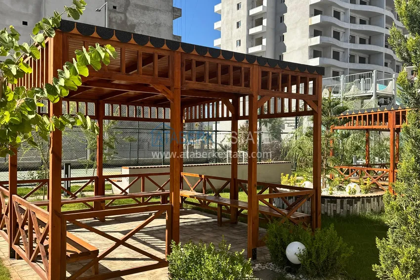 Trzypokojowy penthouse z przepięknym widokiem na morze w Mersin, Arpacbakhshish 9 