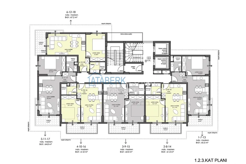 Zdjęcie -  Jednopokojowy apartament z widokiem na morze w Kargicak, Alanya - 100 metrów od wybrzeża 1 
