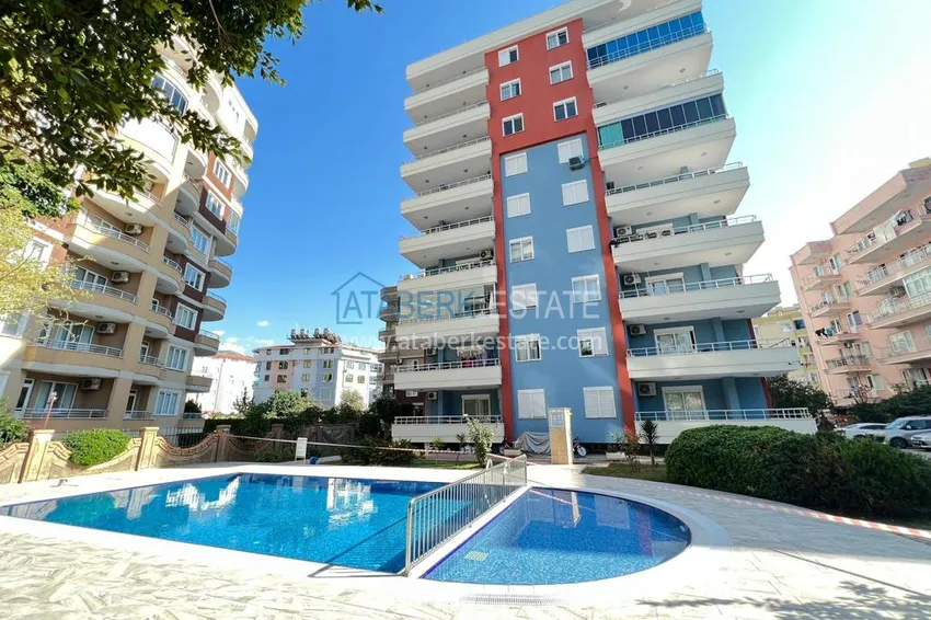 Trzypokojowy apartament pod klucz z widokiem na morze w dzielnicy Tosmur, Alanya 1 